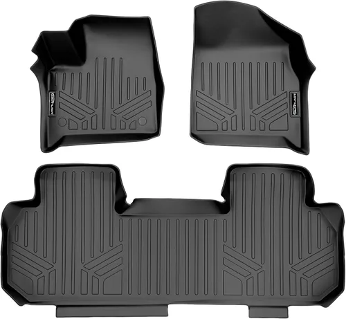 Miniatura 43 de SMARTLINER Juego de alfombrillas de piso de 2 filas compatibles con Chevrolet Traverse 2011-2017