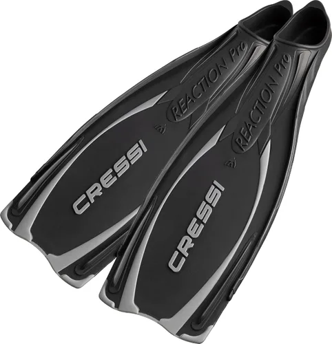 Miniatura 2 de Cressi Aletas de buceo y snorkel para adultos, potentes aletas de bolsillo para pies completos, Reaction Pro: fabricadas en Italia Negro [D]
