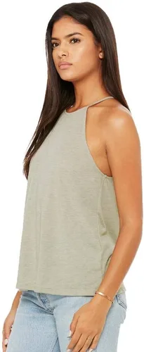 Miniatura 3 de Bella + Canvas - Camiseta de tirantes para mujer Flowy con cuello alto - 8809
