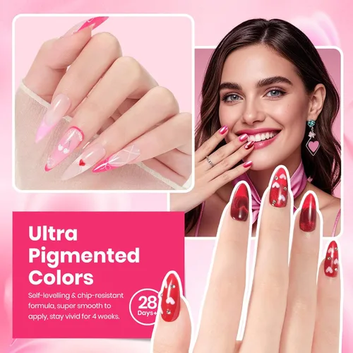 Miniatura 48 de Beetles - Kit de esmalte de uñas de gel con luz UV – 80 piezas de encantamiento de color, kit de uñas de gel de 55 colores con capa base de todo