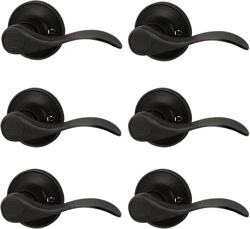 Miniatura 16 de Probrico 12061SN - Manija de puerta, juego de cerradura para puerta con llave de seguridad, para entrada, acabado niquelado satinado disponible