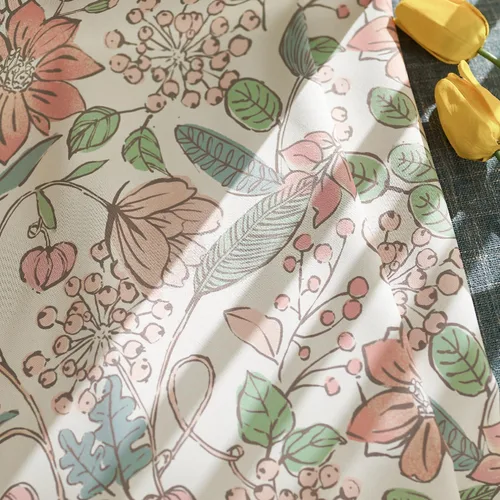 Miniatura 7 de jinchan Cortinas de Guardería 95% Blackout Rosa 63 Pulgadas de Largo Cortinas Florales para Habitación de Niñas, Cortinas de Estilo Granja para Sala