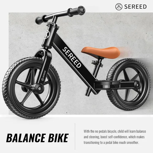 Miniatura 9 de Bicicleta de Equilibrio SEREED para Niños de 2 Años, Bicicleta para Niños sin Pedales de 2 a 5 Años, Ajuste sin Herramientas, Placa Personalizable