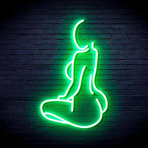 Miniatura 31 de ADVPRO Señora Back Shape Flex Silicone LED Neon Sign - Azul - st16s32-fnu0267-b