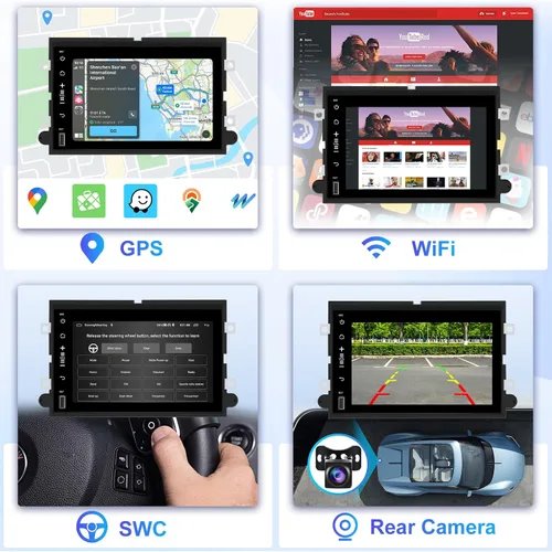 Miniatura 5 de 2+64G Android 13 Radio de Coche Estéreo para Ford F150/F250/F350 2004-2014, Radio de Coche Estéreo con Pantalla Táctil de 7 Pulgadas 1080P