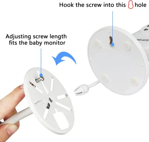 Miniatura 6 de wochel Soporte universal para monitor de bebé para ANMEATE SM24, Arlo, Motorola, Owlet Cam y la mayoría de los monitores de bebé, soporte flexible