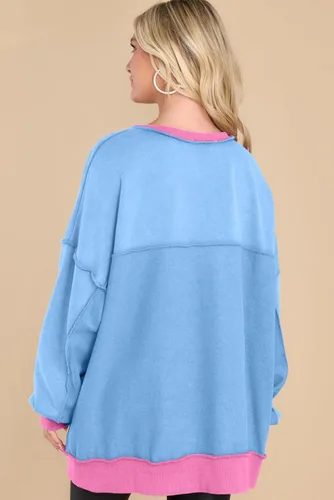 Miniatura 78 de AlvaQ - Sudadera de gran tamaño para mujer, informal, de manga larga, con botones y cuello Henley, tipo túnica