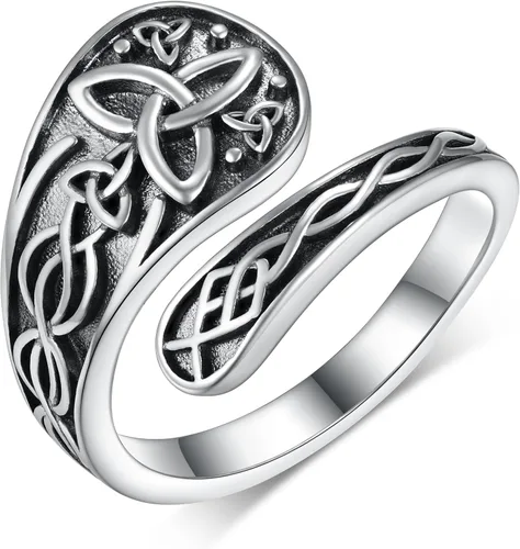 Anillos de cuchara para mujer, plata de ley 925, anillos de cuchara, anillos de pulgar vintage, regalos de joyería para mujeres y hombres