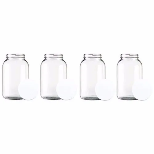 Miniatura 2 de Home Brew Ohio Tarro de cristal de boca ancha con tapa sólida, juego de 4