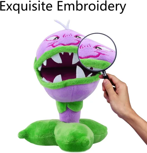 Miniatura 2 de Maikerry Juguete de peluche de 3 piezas de plantas y zombies vs peluche, figura de PVZ de 8 pulgadas de alto para niños, gran regalo para niños