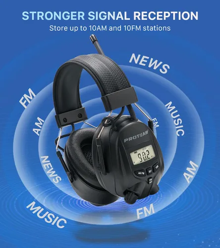 Miniatura 5 de Digital AM FM Radio Headphones, Hearing Protection Earmuff for Adult, 30dB SNR for Mowing, Construction, Chainsaw