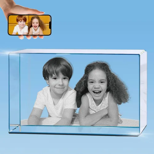 Miniatura 13 de Foto en cristal 3D de HAN'S LASER, regalo personalizado con tu propia foto, regalo único para el día del padre, matrimonio, regalo conmemorativo
