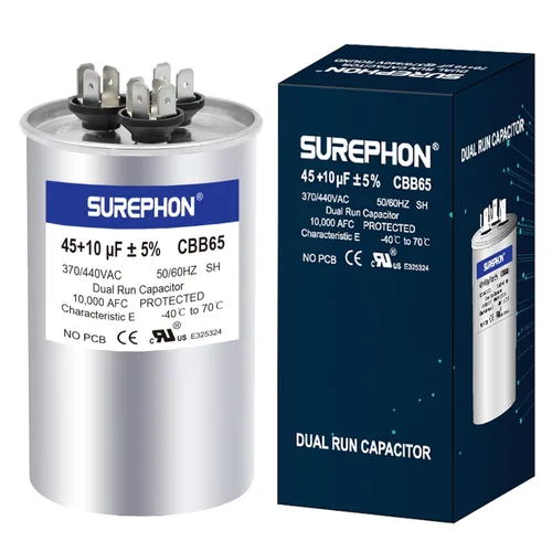 Miniatura 13 de Condensador de 5 Mfd 370V/440V Condensador de Funcionamiento y Arranque Ovalado para Motor de CA o Arranque de Ventilador y Bomba de Calor Fría