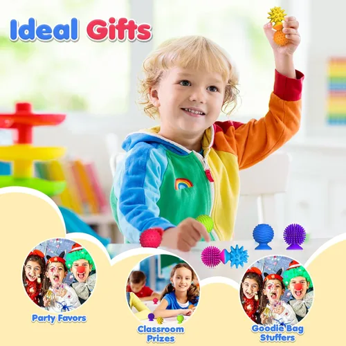 Miniatura 6 de Juguetes sensoriales antiestrés para niños y adultos: paquete de 16 juguetes texturizados con succión - Juguetes sensoriales para niños con autismo