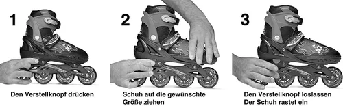 Miniatura 2 de Roces Patines en Línea Jokey 3.0 para Niños Negro-Astro Azul
