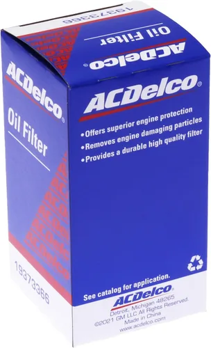 Miniatura 6 de ACDelco GM Original Equipment PF2263G (25195785) Filtro de aceite de motor y sello de tapa (junta tórica) (uso con tapa marcada UFI)