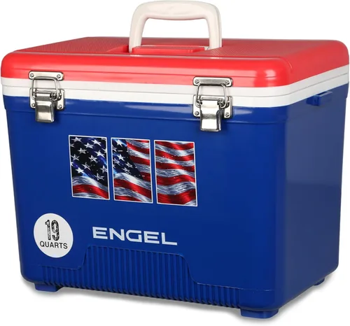 Miniatura 11 de Engel Hielera Drybox de 19 cuartos de galón, a prueba de fugas, hermética, y lonchera pequeña de carcasa dura para hombres y mujeres Azul