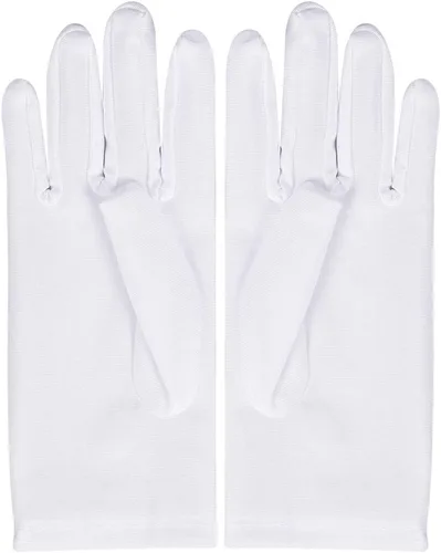 Miniatura 5 de Guantes de ópera cortos de satén para mujer, guantes formales de baile para boda, banquetes de novia, fiesta, guantes de los años 20, accesorios