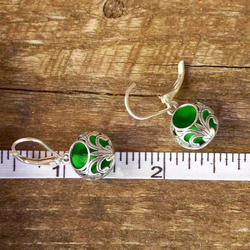 Miniatura 66 de Bottled Up Designs Aretes de encaje vintage hechos a mano, plata esterlina, ecológicos, fabricados en Estados Unidos, regalos de cumpleaños, día