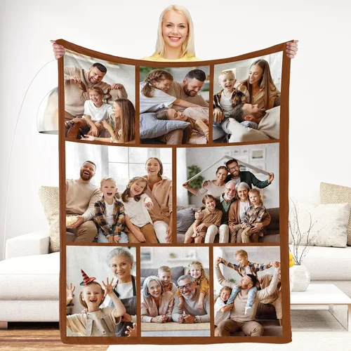 Miniatura 23 de Regalos de Beat Mom Ever, mantas personalizadas con fotos, mantas personalizadas con imagen para mamá de hija, hijo, a mi mamá, amante o esposa
