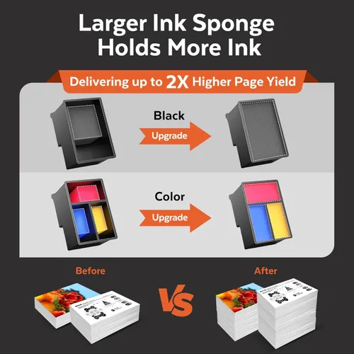 Miniatura 5 de COCCINK 65XL para HP Ink 65 XL para HP DeskJet 3700 3755 3752 3772 2652 2655 2600 2622 2624 2636 Envy 5052 5012 5055 5000 Printer Remanufactured