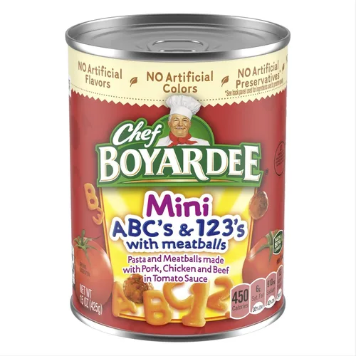 Miniatura 9 de Chef Boyardee Mini ABC y 123 con albóndigas, 15 onzas, paquete de 4