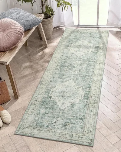 Miniatura 14 de LIVEBOX Alfombra lavable de 5 x 7 pies, para sala de estar, dormitorio, antideslizante, estilo bohemio, para interiores, para comedor, oficina