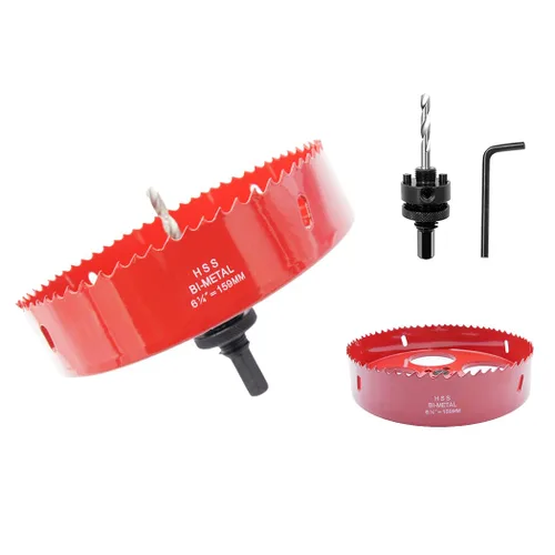 Miniatura 16 de Broca bimetálica para taladro, cortador de orificios HSS con eje para madera y metal