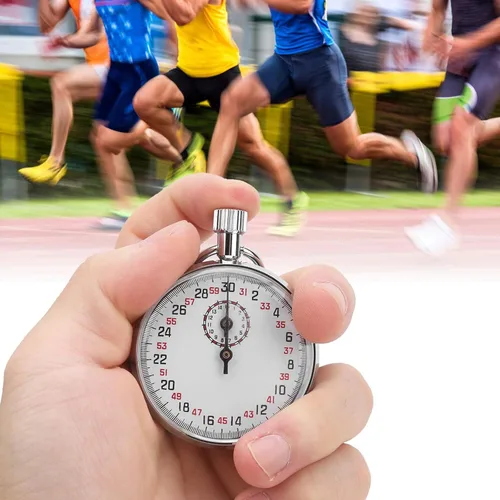 Miniatura 6 de Cronómetro mecánico Temporizadores deportivos profesionales para cronometraje deportivo con construcción de metal de agua cronómetros mecánicos