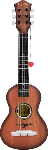 Miniatura 12 de Guitarra acústica de 23 pulgadas, guitarra de juguete de 6 cuerdas para niños, cuerdas de acero realistas, primer instrumento musical para Caoba