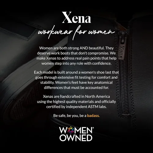 Miniatura 6 de XENA Gravity - Zapatos de trabajo de seguridad con punta de acero para mujer, botines de tobillo, transpirables, cómodos, antideslizantes