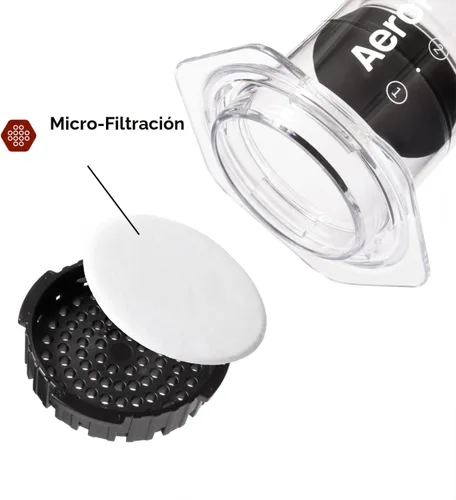 Miniatura 3 de AeroPress Prensa de café transparente – Prensa francesa todo en uno, cafetera manual estilo vertido y espresso, preparación de 2 minutos para menos