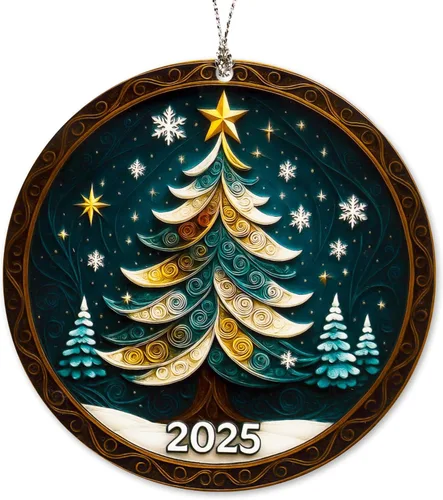 Miniatura 10 de Regalos para amantes de los gatos para mujeres, lindos adornos de gato, divertidos adornos de Navidad 2026, decoración de Navidad para árbol