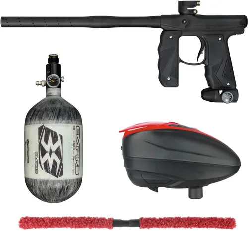 Miniatura 27 de Action Village Empire Mini GS TP Contender Kit de pistola de paintball con tanque 68/4500 Negro Polvo/Negro Polvo