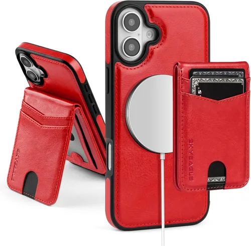 Miniatura 56 de SkyEagle Magsafe - Funda magnética 2 en 1 desmontable para iPhone 11 Pro Max con tarjetero, para mujeres y hombres, piel sintética con bloqueo RFID