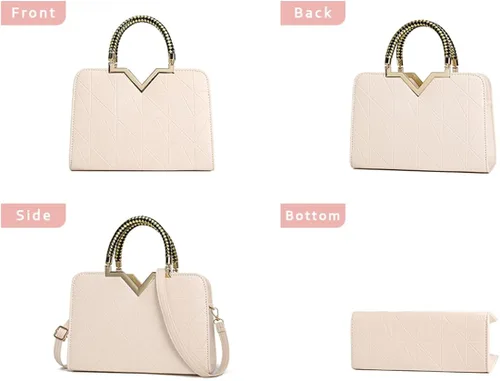 Miniatura 4 de JHVYF Monederos para mujer bolso de moda para mujer bolso de mano de piel sintética con asa superior