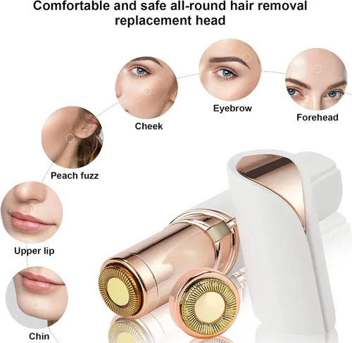 Miniatura 5 de 2 cabezales de repuesto LinMei compatibles con GEN 1 Finishing Touch Flawless Removedor de pelo sin dolor para mujer con cepillos de limpieza Oro