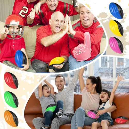 Miniatura 4 de Woanger 40 mini bolas de fútbol de espuma en espiral de dos tonos, a granel de 5 pulgadas, suaves, pequeñas, impermeables, para niños, juguetes