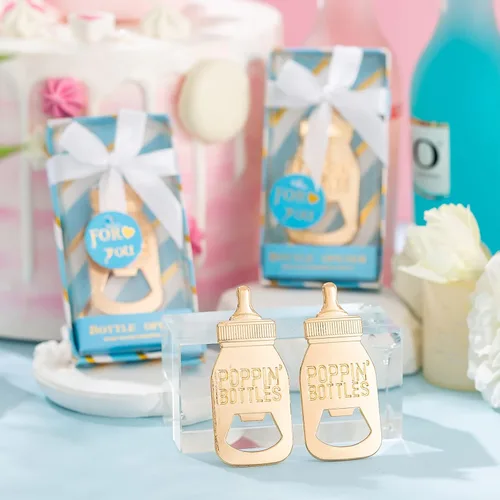 Miniatura 6 de 24 abridores de biberones favoritos para baby shower, regalos, decoraciones o cajas de regalo de recuerdo para invitados, diseño Poppin para niños