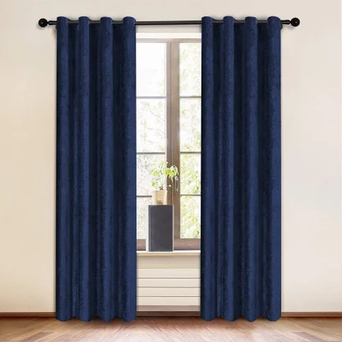 Miniatura 23 de KEMCO Panel de cortina opaca de felpilla de doble cara para sala de estar, dormitorio, dormitorio, sala de estar, oficina, con aislamiento térmico