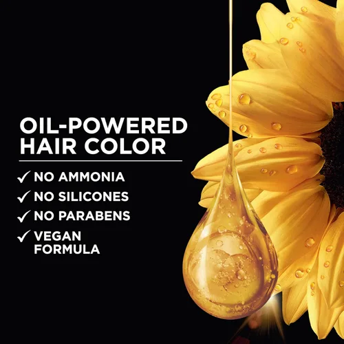 Miniatura 4 de Garnier Tinte permanente para el cabello Olia sin amoníaco, color brillante, rico en aceite, 1.0 negro, 2 unidades (el embalaje puede variar)