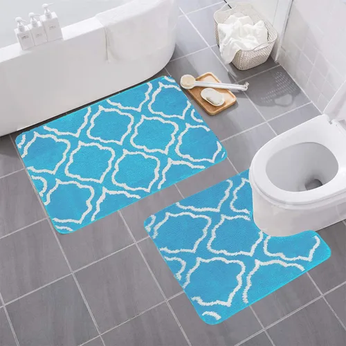 Miniatura 37 de YHF - Alfombras de baño de 20 x 32 pulgadas, extra gruesas y suaves, de microfibra peluda, lavables a máquina, alfombras de baño absorbentes, tapete