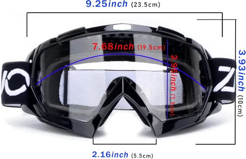 Miniatura 8 de Gafas de motocross para motocicleta ATV, todoterreno, motocross, carreras, MX UTV, resistentes al viento, a prueba de polvo, resistentes a