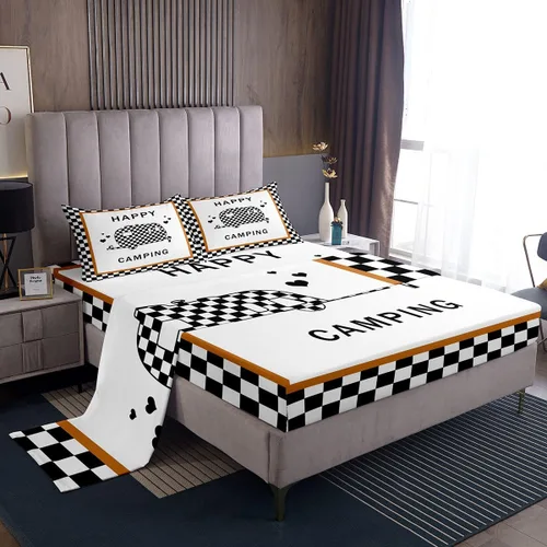 Miniatura 46 de Feelyou Juego de ropa de cama con alfabeto 3D, juego de sábanas coloridas del alfabeto inglés para niños y adultos, sábanas de dibujos animados