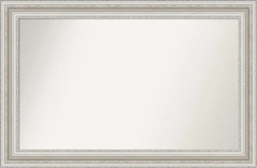 Miniatura 16 de Amanti Art Espejo de baño plateado para sobre el fregadero, 26 x 26 pulgadas, espejo cuadrado de plata antigua, marco de madera tradicional mediano