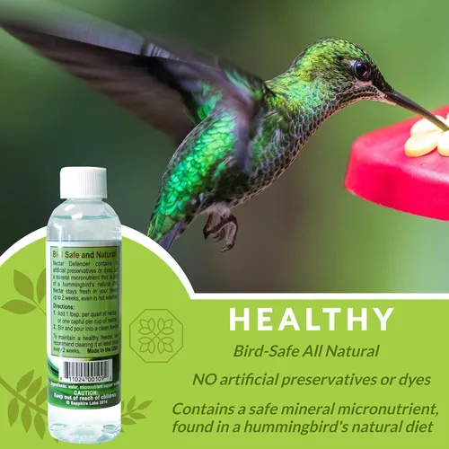 Miniatura 2 de Sapphire Labs Nectar Defender - Extensor de néctar de colibrí que prolonga la vida útil del néctar para comederos de colibríes, funciona