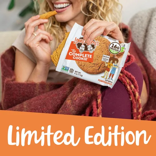 Miniatura 3 de Lenny & Larry's - The Complete Cookie Galleta sabor calabaza con especias, horneado suave, 0.56 onzas de proteína vegetal, vegana, sin OGM