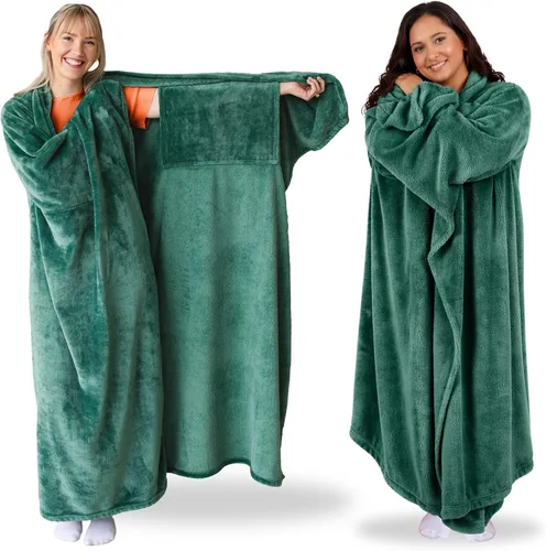 Miniatura 18 de Super Blanky Wearable Blankets for Women and Men, Graduation Day Gift for Her, Fathers Day Gift, Wife Birthday Gifts Ideas Azul Aurora