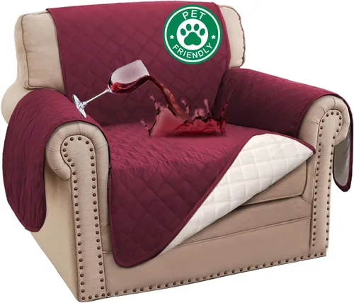 Miniatura 28 de Turquoize Funda 100% Impermeable para Sillón de Ala Fundas para Sillón de Ala con Brazos Protector de Silla Sofá Protector Triple Antideslizante