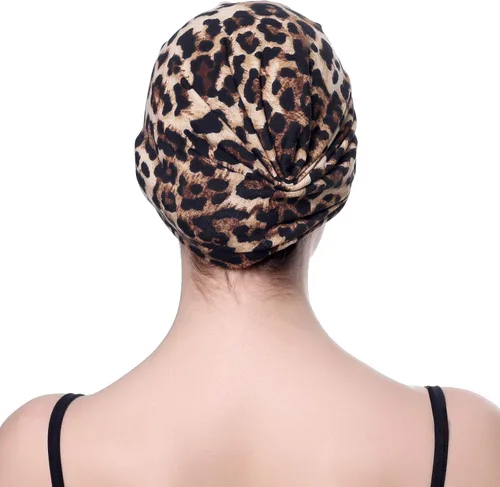 Miniatura 5 de Gorra estilo turbante de algodón con estampado floral, para dormir, para mujer de Ever Fairy , talla única